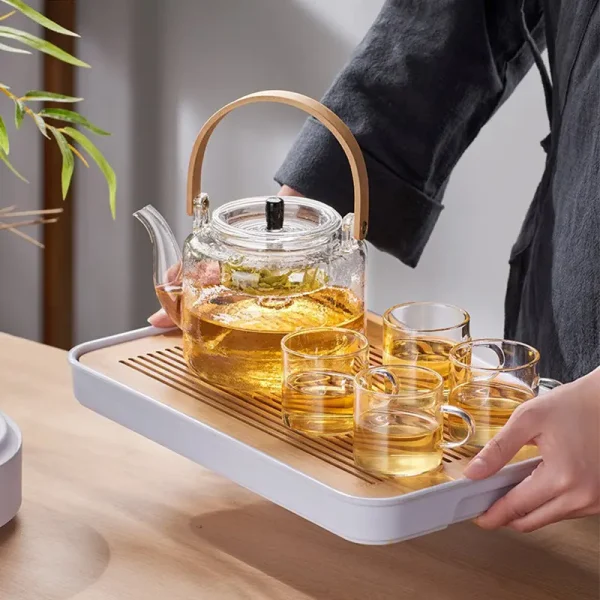 煮茶壶全玻璃烧水泡茶专用电陶炉耐高温家用养生花茶具提梁蒸茶器