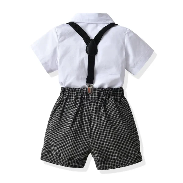跨境婴儿哈衣套装新生儿出生宝夏季爬服三角哈衣抓周宴会礼服套装