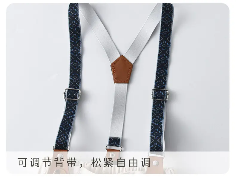 跨境童装儿童领结格子衬衫长裤两件套宝宝春秋新款欧美男童绅士套