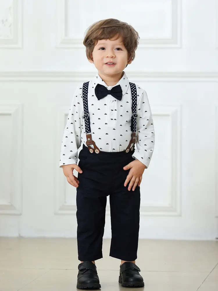 boys sets代工定制秋冬新款 跨境校服礼服批发kid clothe外贸工厂