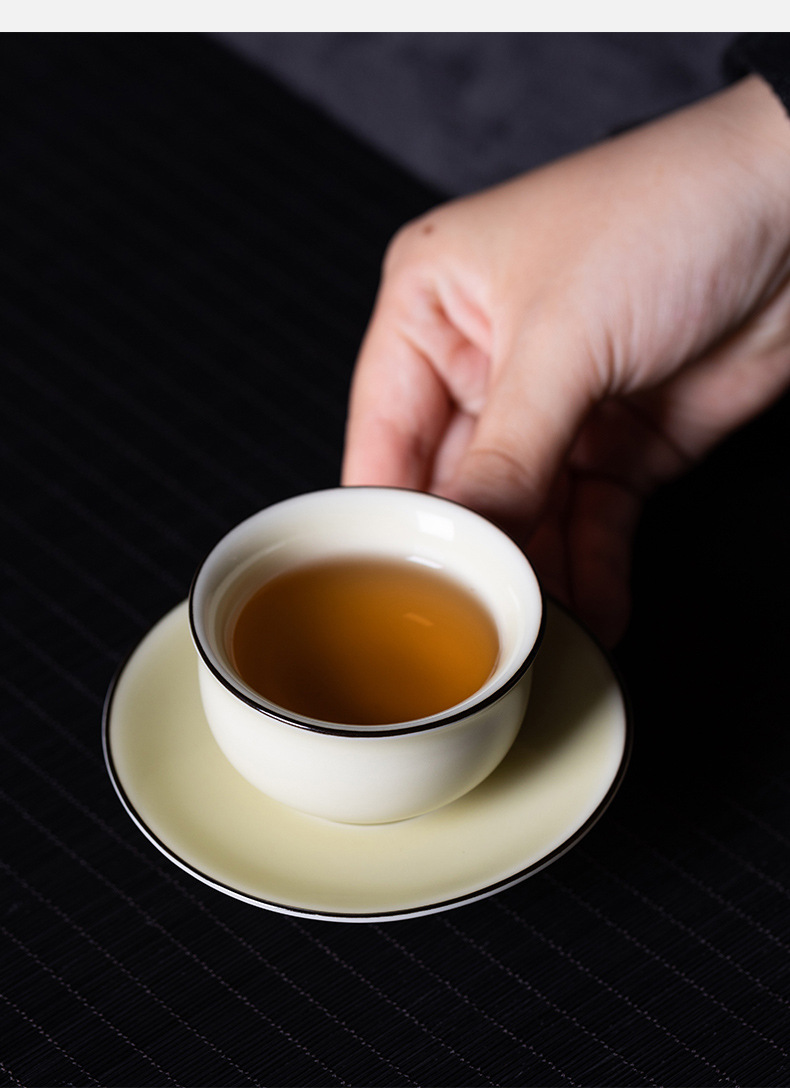 龙泉青瓷 创意家用品茗杯功夫茶杯单杯 陶瓷半手工主人杯茶碗茶盏