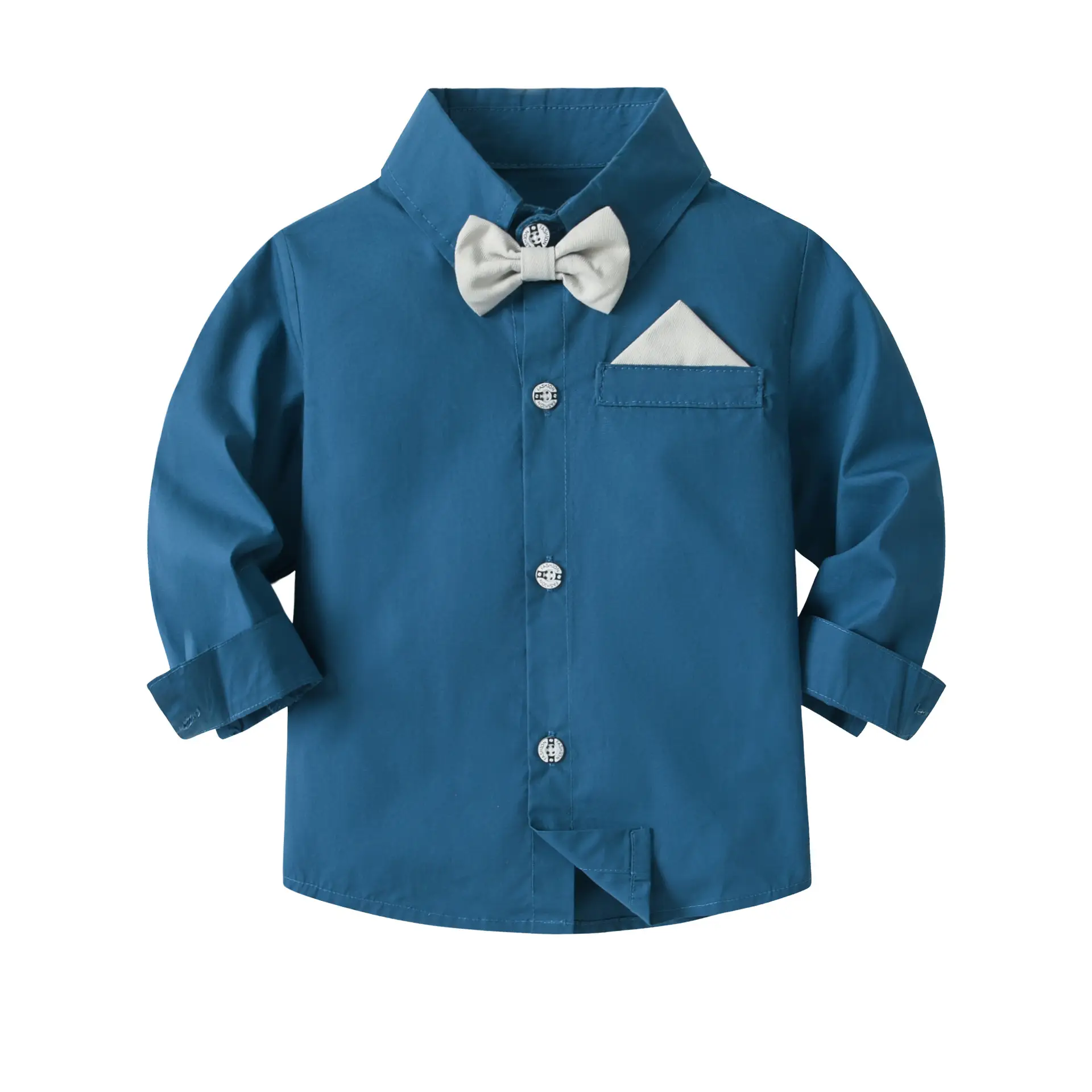 男童绅士礼服童装儿童春秋新款衬衫背带裤套装宝宝生日宴会西服