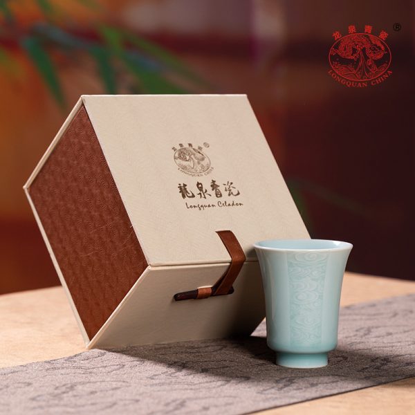 龙泉青瓷 创意手工家用功夫茶具主人杯单杯 陶瓷闻香杯品茗杯水杯