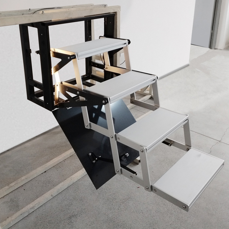 房车改装配件电动踏步汕德卡多阶踏板越野重汽四层踏步特种车脚踏