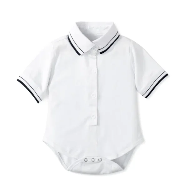 Baby jumpsuit跨境新款婴幼儿男童三角哈衣宝宝长短袖绅士爬服