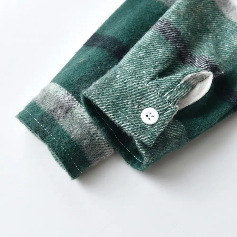 外贸童装男童蓝色拼接格子口袋衬衫长袖2022秋季新款春秋儿童上衣