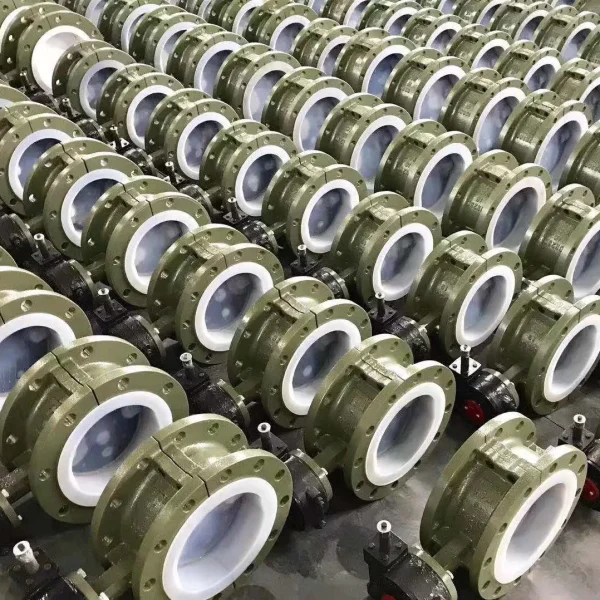 D341F4-16C 衬氟法兰蝶阀 衬四氟蝶阀耐腐蚀 化工防腐四氟阀门
