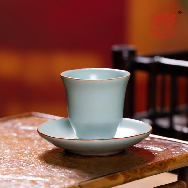 龙泉青瓷汝窑手工主人杯盏陶瓷中式简约功夫茶具品茗杯子泡茶单杯