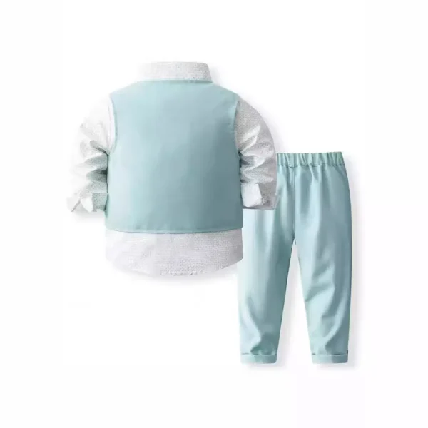 男童马甲套装春秋新款花童婚礼服外贸西装儿童周岁生日钢琴演出服