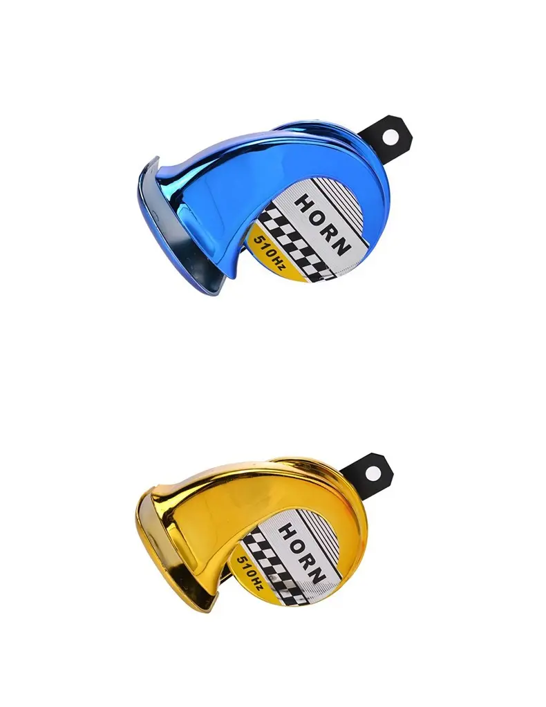 汽车蜗牛电气喇叭 摩托车电动车改装适用颜色多  12v 防水