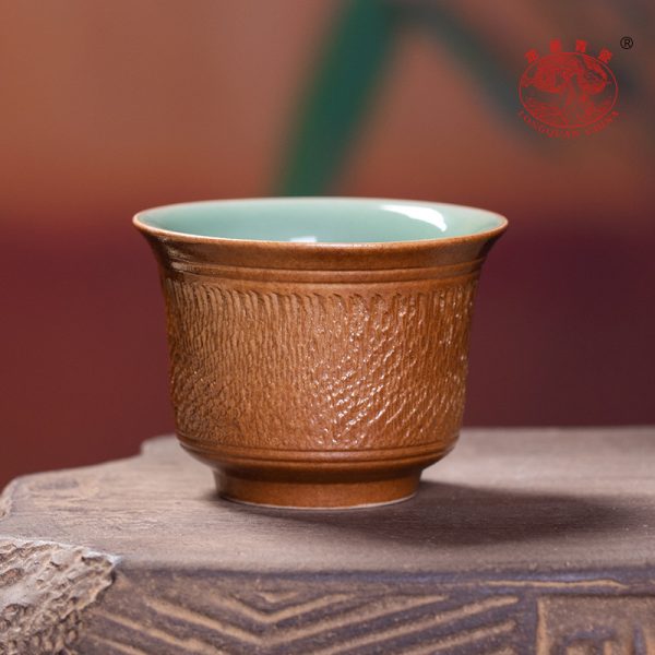 龙泉青瓷 中式纯手工主人杯品茗杯 陶瓷创意跳刀功夫茶杯茶碗茶盏