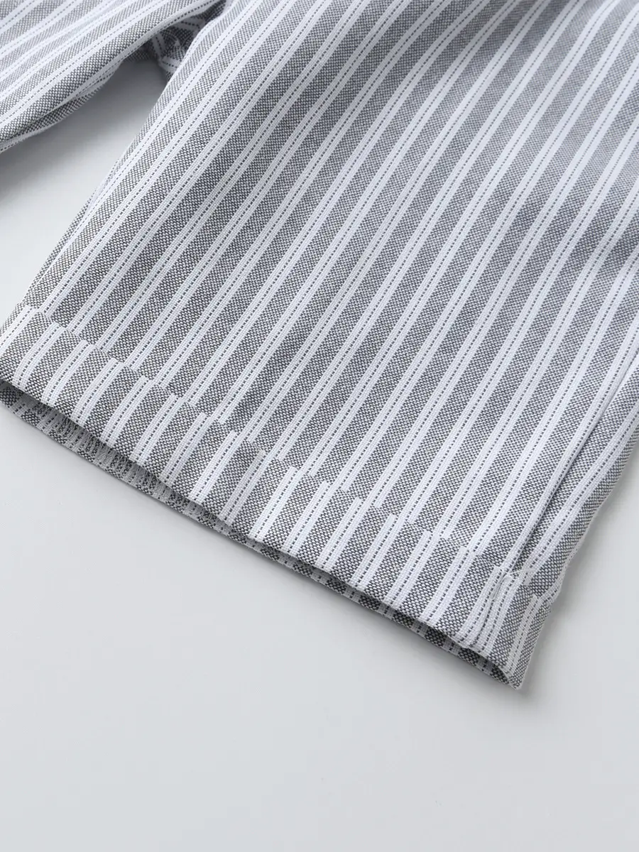 2025欧美童装夏季短袖西装两件套儿童衣服宝宝条纹背带裤男童套装