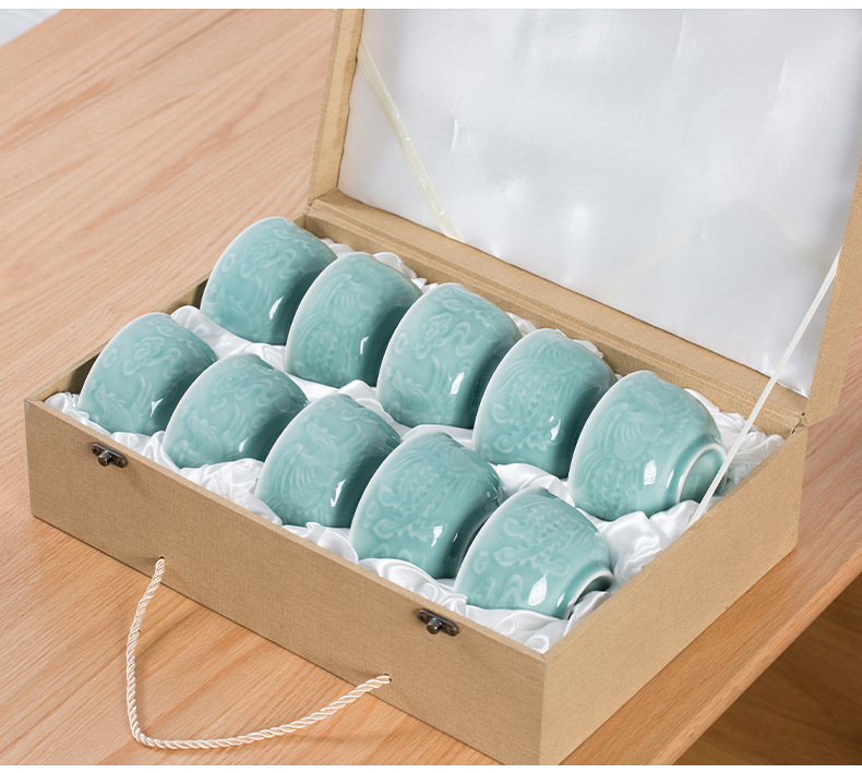 龙泉青瓷 创意中式家用4.5英寸米饭碗 陶瓷小号稀饭碗 加厚吃饭碗