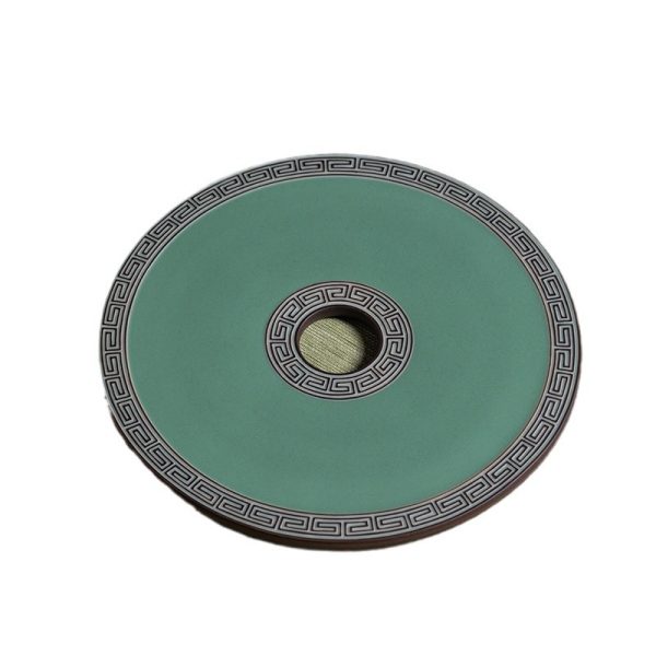 龙泉青瓷玉璧摆件中式办公家居装饰工艺品纯手工摆盘高端礼品盒装