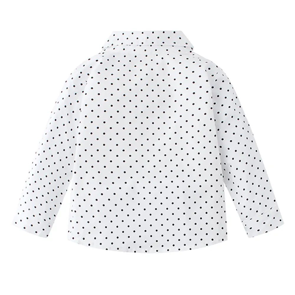 跨境欧美新款春秋童装男童长袖衬衫长裤绅士三件套礼服表演服一件