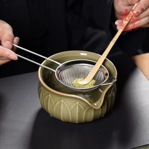 龙泉青瓷抹茶碗宋代点茶工具陶瓷茶碗茶杯子搅拌器抹茶刷茶筅套装