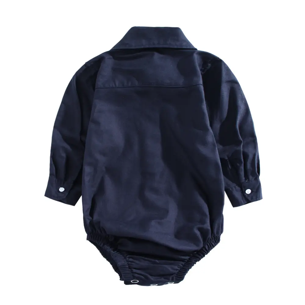 跨境秋季新款男宝宝哈衣棉新生儿蝴蝶结周岁生日摄影服装厂家直销