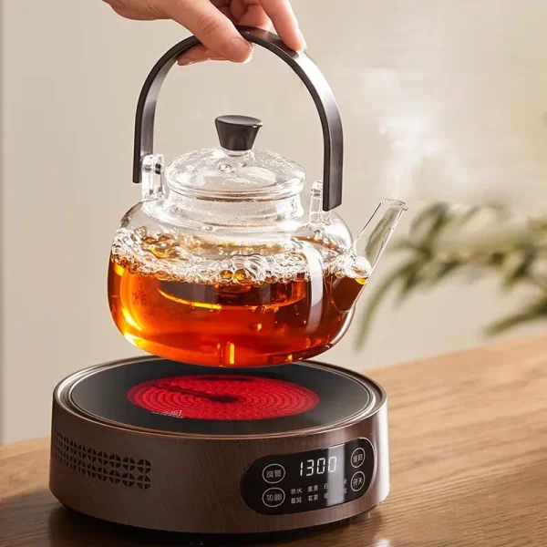 捷安玺煮茶壶新款泡茶壶单壶耐高温玻璃烧水壶茶具清欢提梁茶壶