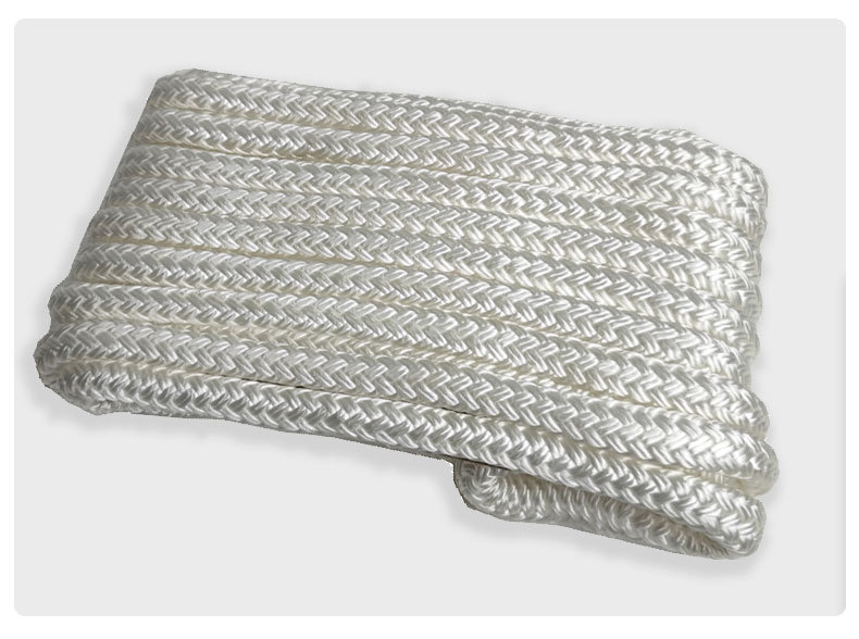 码头线绳 系泊线 船坞绳索 双层编织锚固线 双编织白色绳