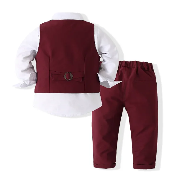 春秋季儿童服装男童绅士马甲衬衫裤子宴会派对礼服