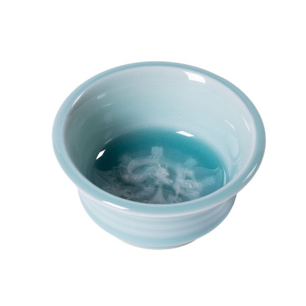 龙泉青瓷 纯手工高档主人杯单杯 陶瓷泡茶碗功夫茶杯品茗杯礼盒装