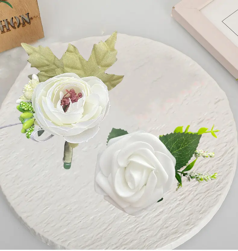 男童夹子胸花安全无针Temu Shine 托管跨境 小主持人花童礼服襟花