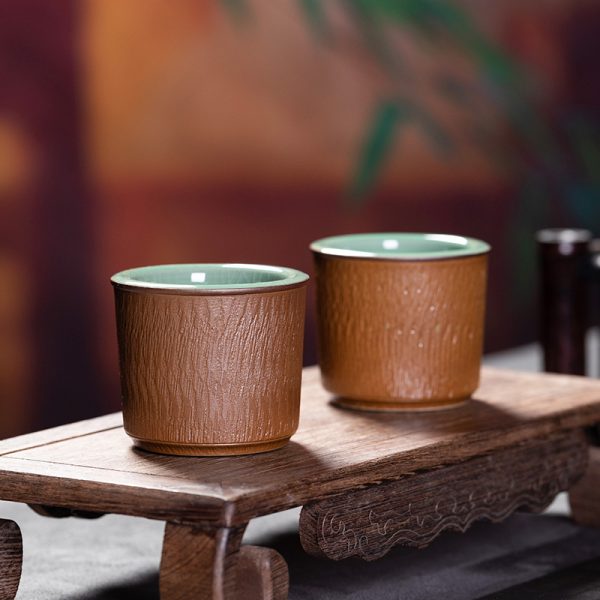龙泉青瓷 纯手工跳刀主人杯品茗杯功夫茶杯 陶瓷家用会客单个茶杯