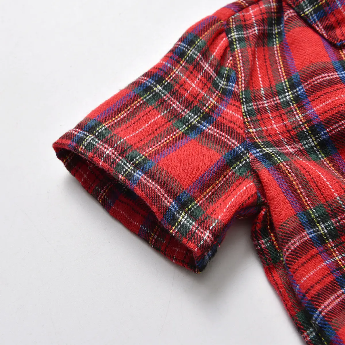 新生男宝宝绅士套装爬服哈衣格子礼服连爬领结背带拍照包屁衣英伦