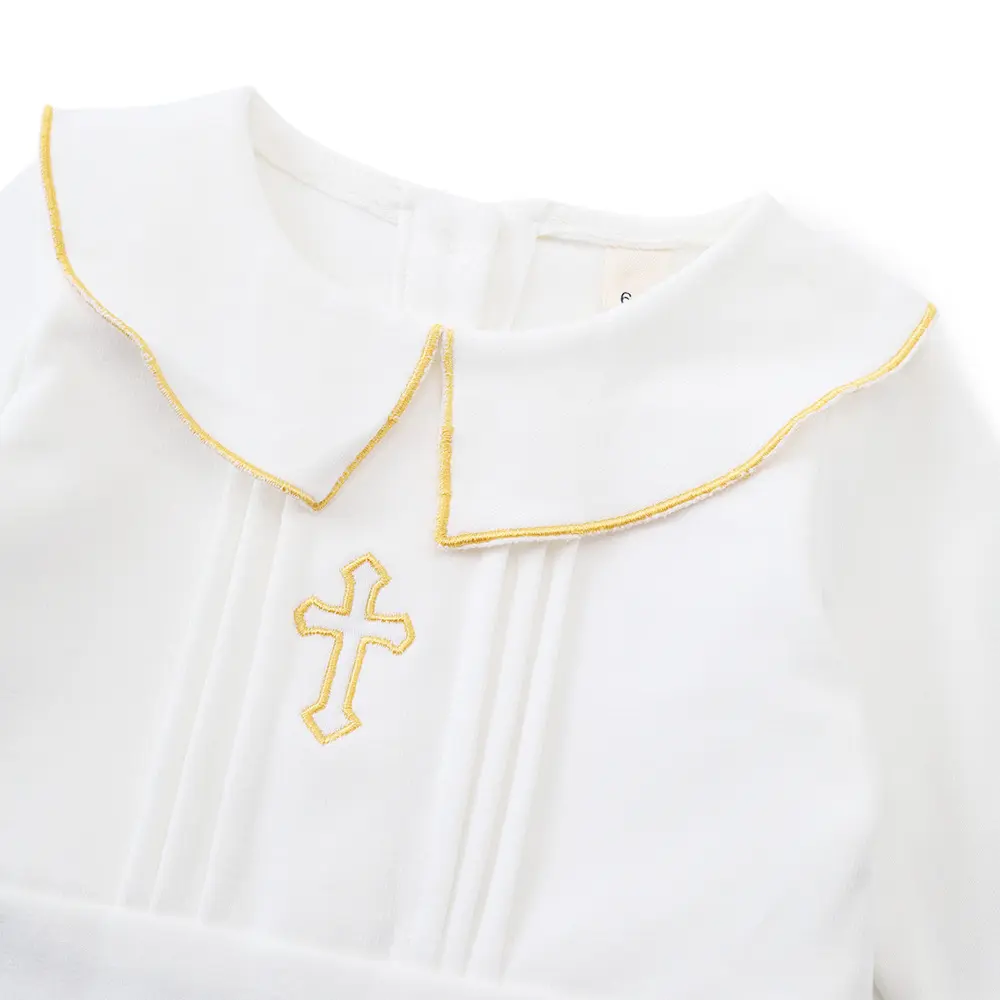 现货春秋季新款跨境宝宝爬服可爱套装婴儿衣服婴幼儿洗礼服童装