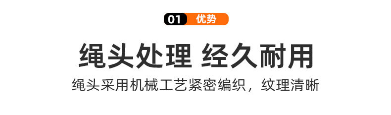 船舶码头绳船用游艇丙纶锚绳12mm码头固定4.3m