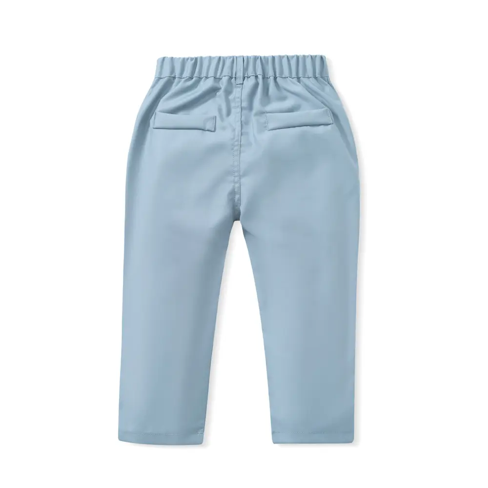 跨境新款儿童套装宝宝宴会派对绅士领花马甲礼服欧美风男童三件套