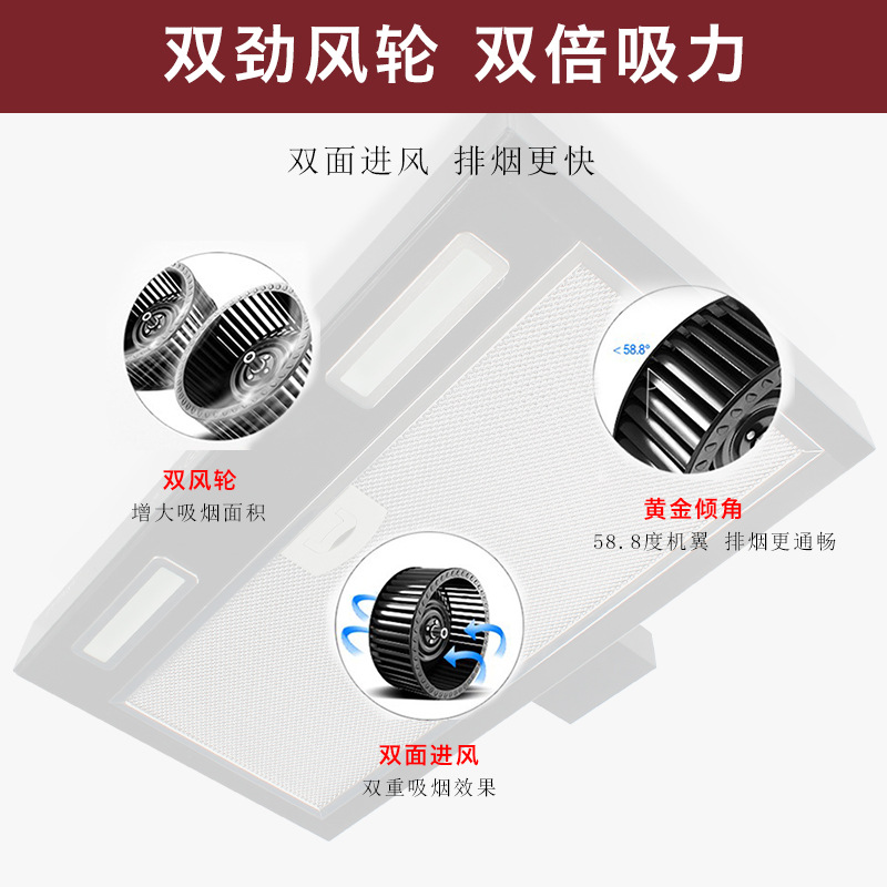 房车改装配件 拖挂车厨房抽油烟机 依维柯全顺B型房车迷你油烟机