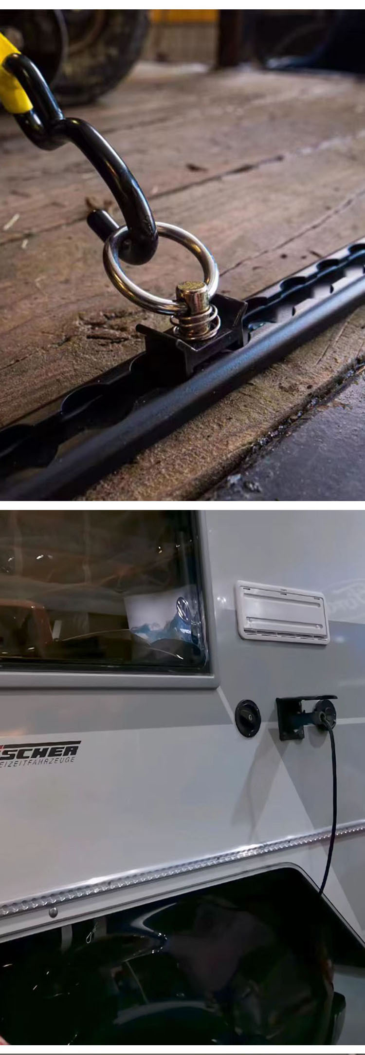 房车快拆导轨铝合金拖挂车改装配件车载床板固定支架拖车车用