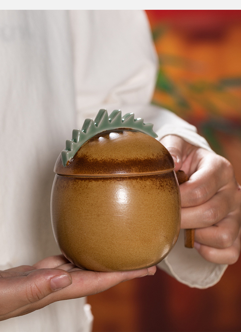 龙泉青瓷 马克杯家用喝水杯灰釉高颜值泡茶杯 陶瓷杯子办公咖啡杯