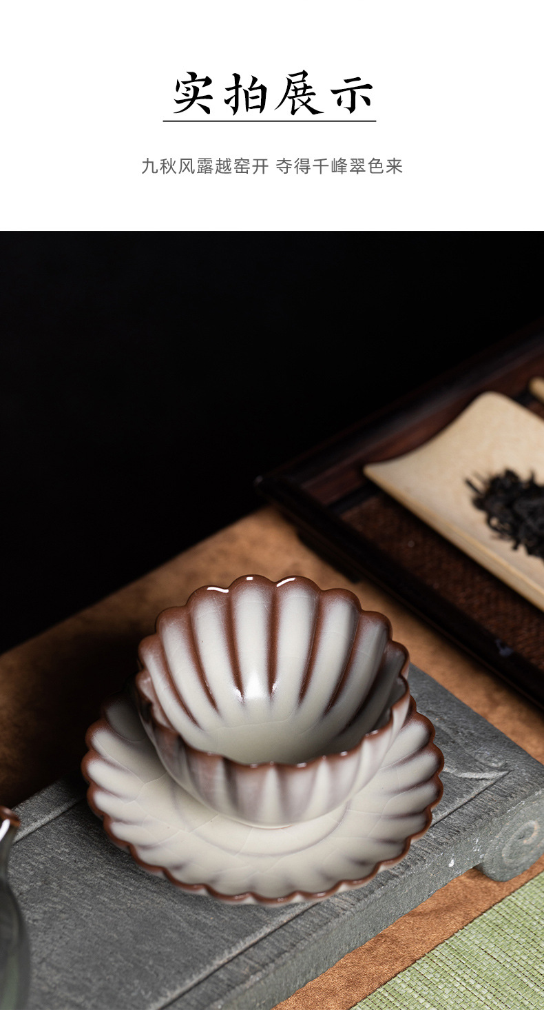 龙泉青瓷 主人杯品茗杯单杯手工茶杯盏 陶瓷个人家用猪油冻小茶碗