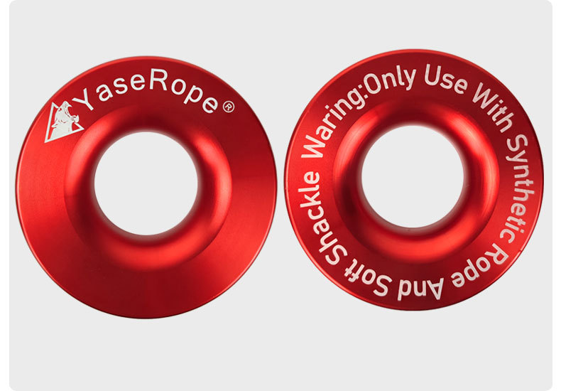 Recovery Ring Winch Rope 铝合金汽车救援夹板滑轮软卸扣拖车环