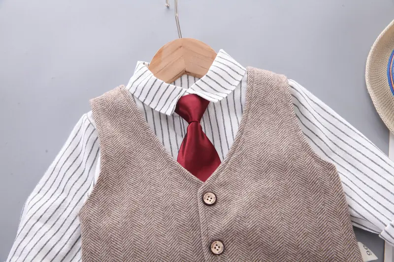 欧美男童西装套装婴幼儿绅士服表演生日摄影春秋冬礼服跨境多件套