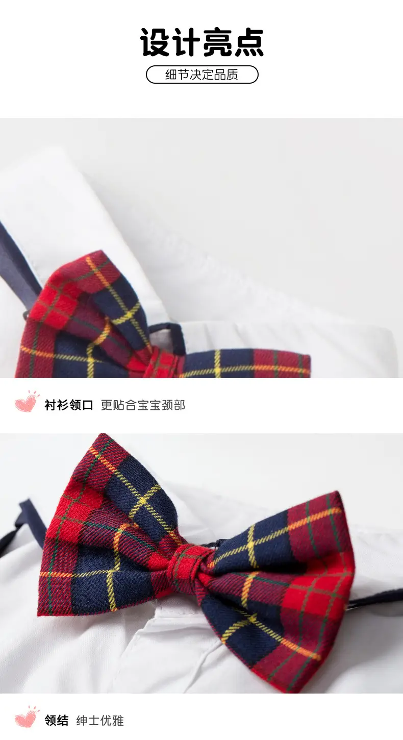 加工定制跨境男女童时尚绅士礼服夏新款短袖短裤儿童表演服兄妹装