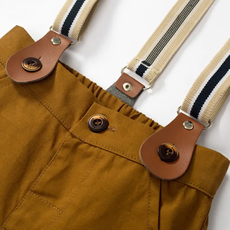 2025春秋新款男童绅士休闲婴幼儿长裤背带裤宝宝周岁百搭长裤