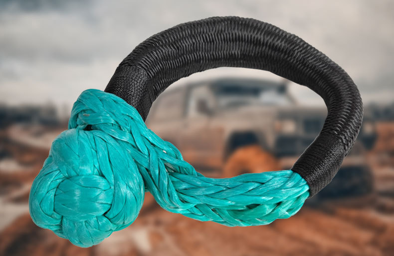 超高分子聚乙烯 12mm优质蓝色软卸扣 22吨拉力 户外拖车越野救援