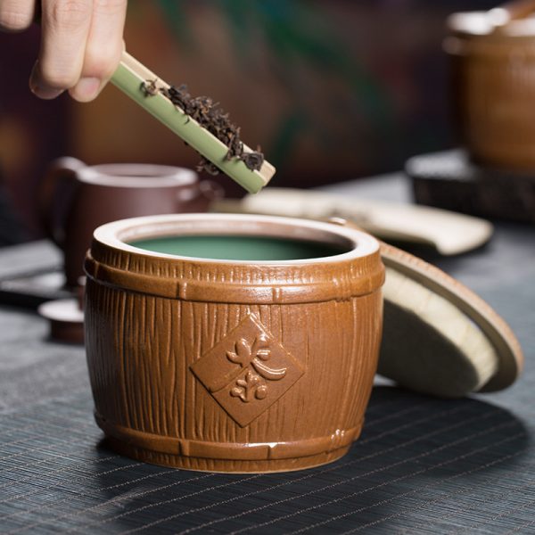 龙泉青瓷 茶叶罐密封储茶罐 陶瓷灰釉茶罐精美礼盒 商务送礼雕刻