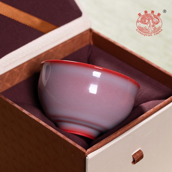 龙泉青瓷 功夫茶杯手工主人杯单杯 陶瓷女士喝茶杯高档茶碗品茗杯