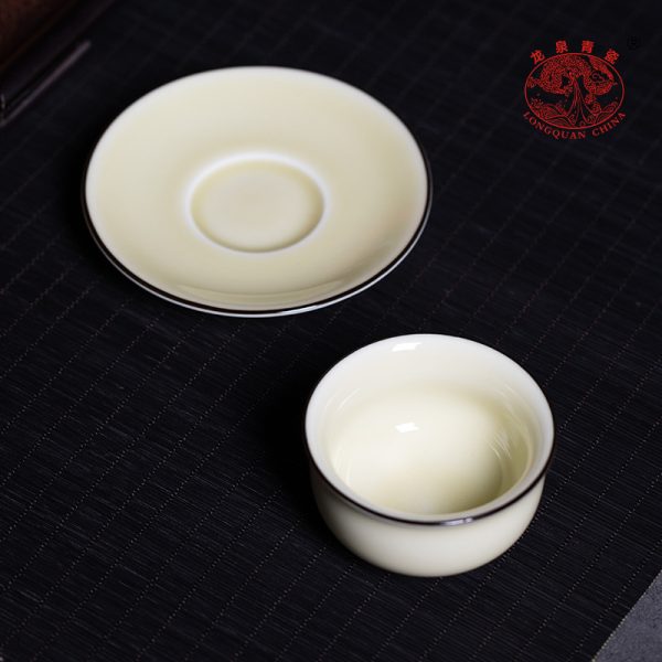 龙泉青瓷 创意家用品茗杯功夫茶杯单杯 陶瓷半手工主人杯茶碗茶盏
