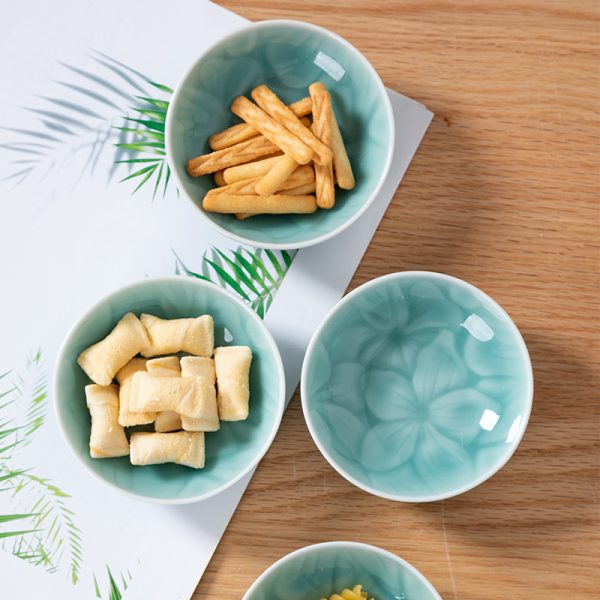 龙泉青瓷创意厨房醋碟调味碟小号盘子陶瓷酱料碟餐厅酒店小吃盘