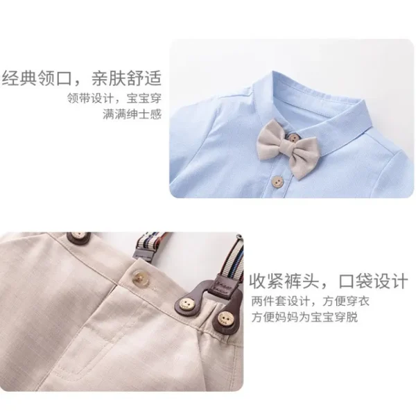 加工定制英伦风宝宝周岁生日男童绅士礼服夏季花童小西装套装婚礼