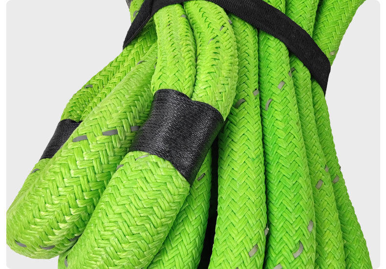 绿色反光拖车绳 户外越野脱困救援反光拖车绳 尼龙拖车绳高延伸性