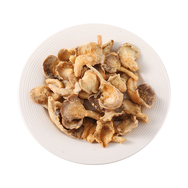 酥脆蘑菇菌菇脆即食1kg批发儿童解馋零食天妇罗平菇脆厂家批货代