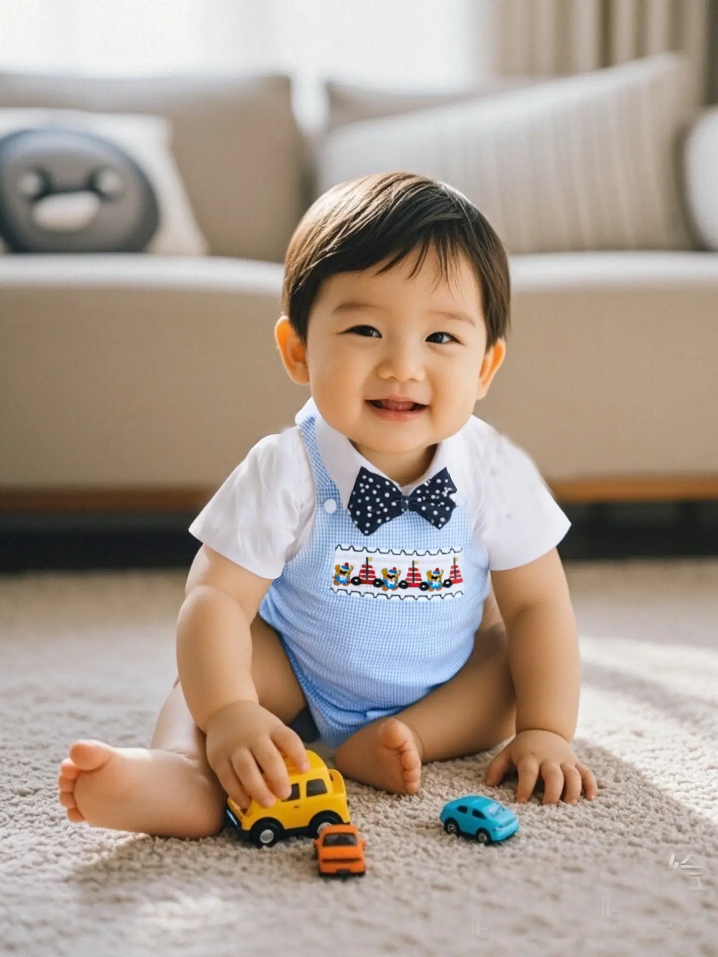 婴幼儿夏季新款打揽刺绣连体衣 男宝宝三角哈衣格子童装 厂家批发