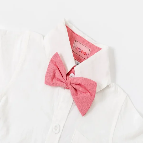 跨境 婴幼儿绅士礼服 厂家短袖短裤爬服周岁定制三角哈衣贴牌订制