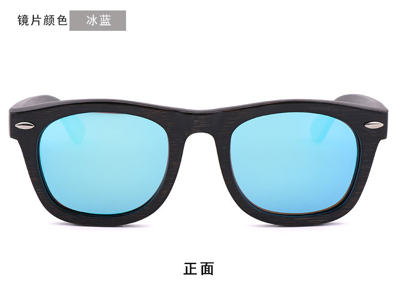 跨境新款复古偏光竹制框架太阳眼镜  户外骑行竹木眼镜  厂家现货